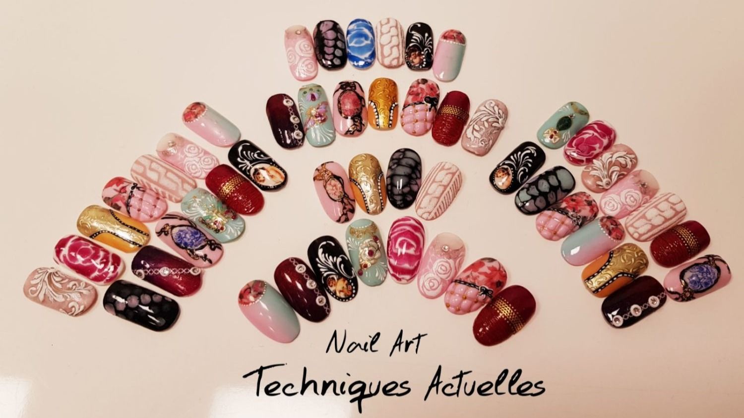 Pratique et démonstration Nail Art Techniques Actuelles