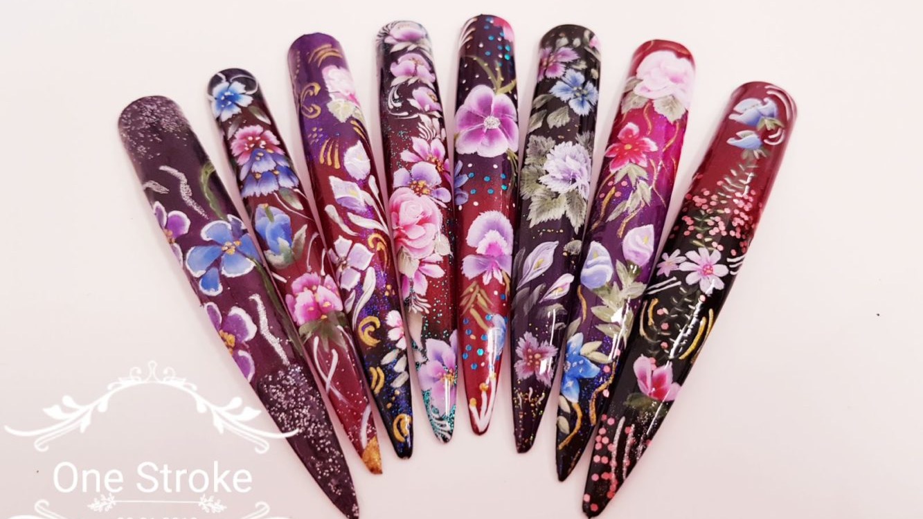 Pratique et démonstration Nail Art One Stroke